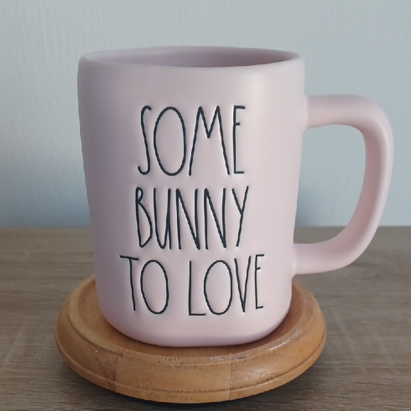 Rae Dunn Other - 2 FOR $20 Rae Dunn Pink SOME BUNNY TO LOVE Ceramic Mug